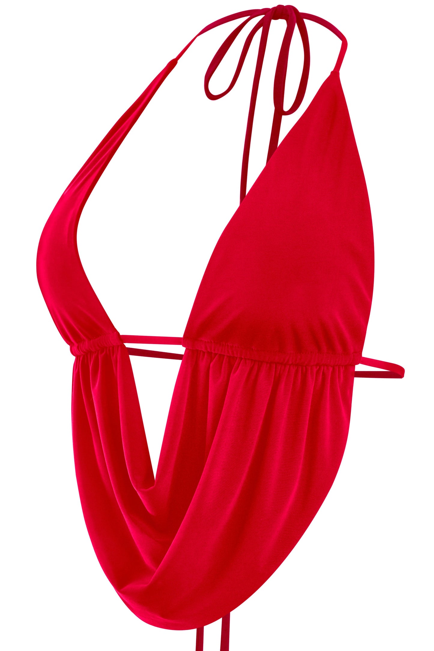 MOLLY OPEN BACK CROP TOP - RED