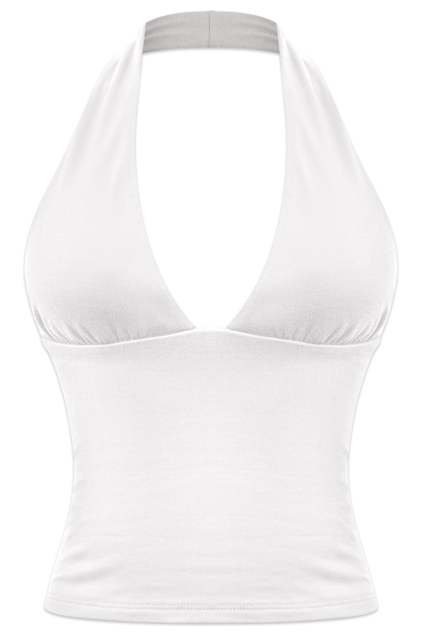 JANESSA HALTER TOP - WHITE