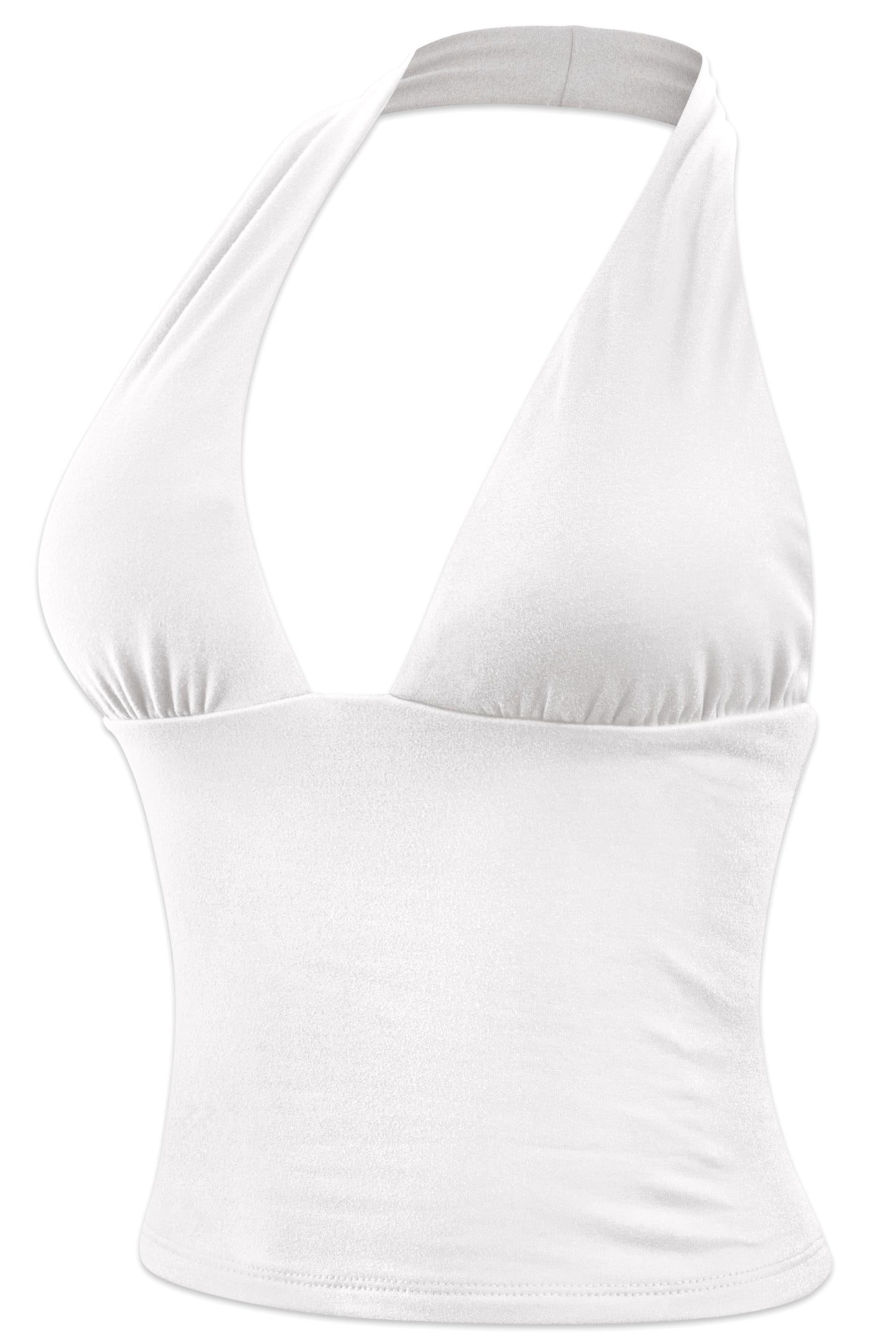 JANESSA HALTER TOP - WHITE