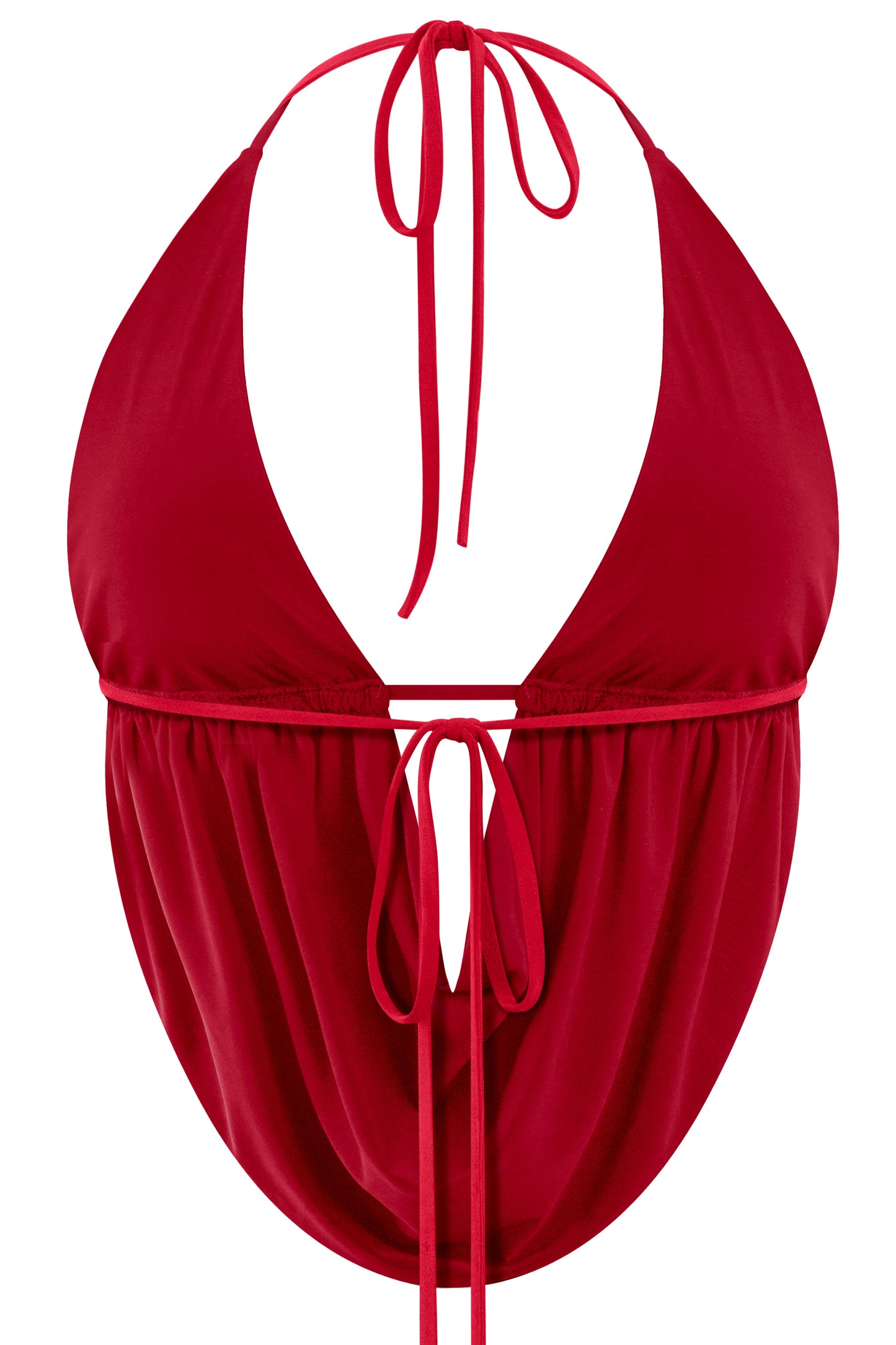 MOLLY OPEN BACK CROP TOP - RED