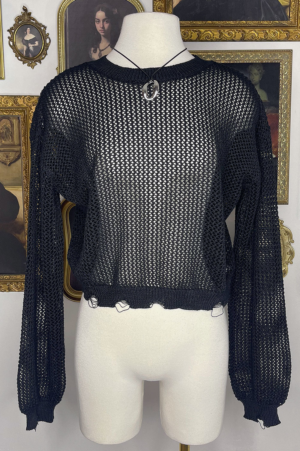 ALICIA DISTRESSED KNIT TOP