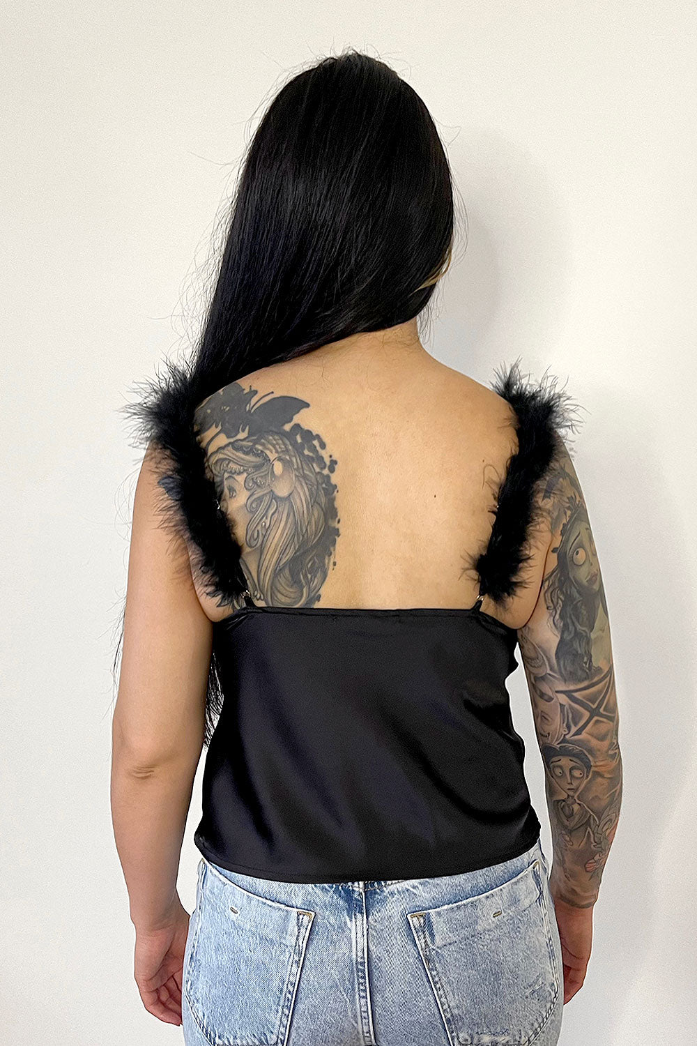 BELLA FEATHER TRIM CAMI TOP