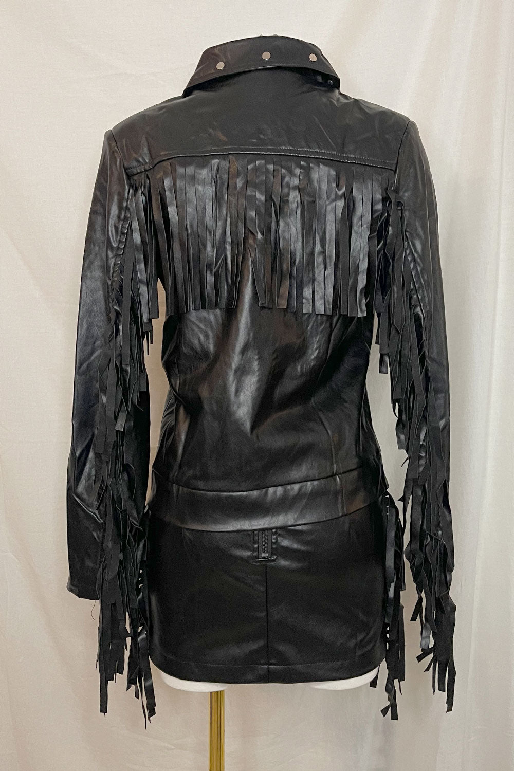 CHELSIE FRINGE LEATHER JACKET