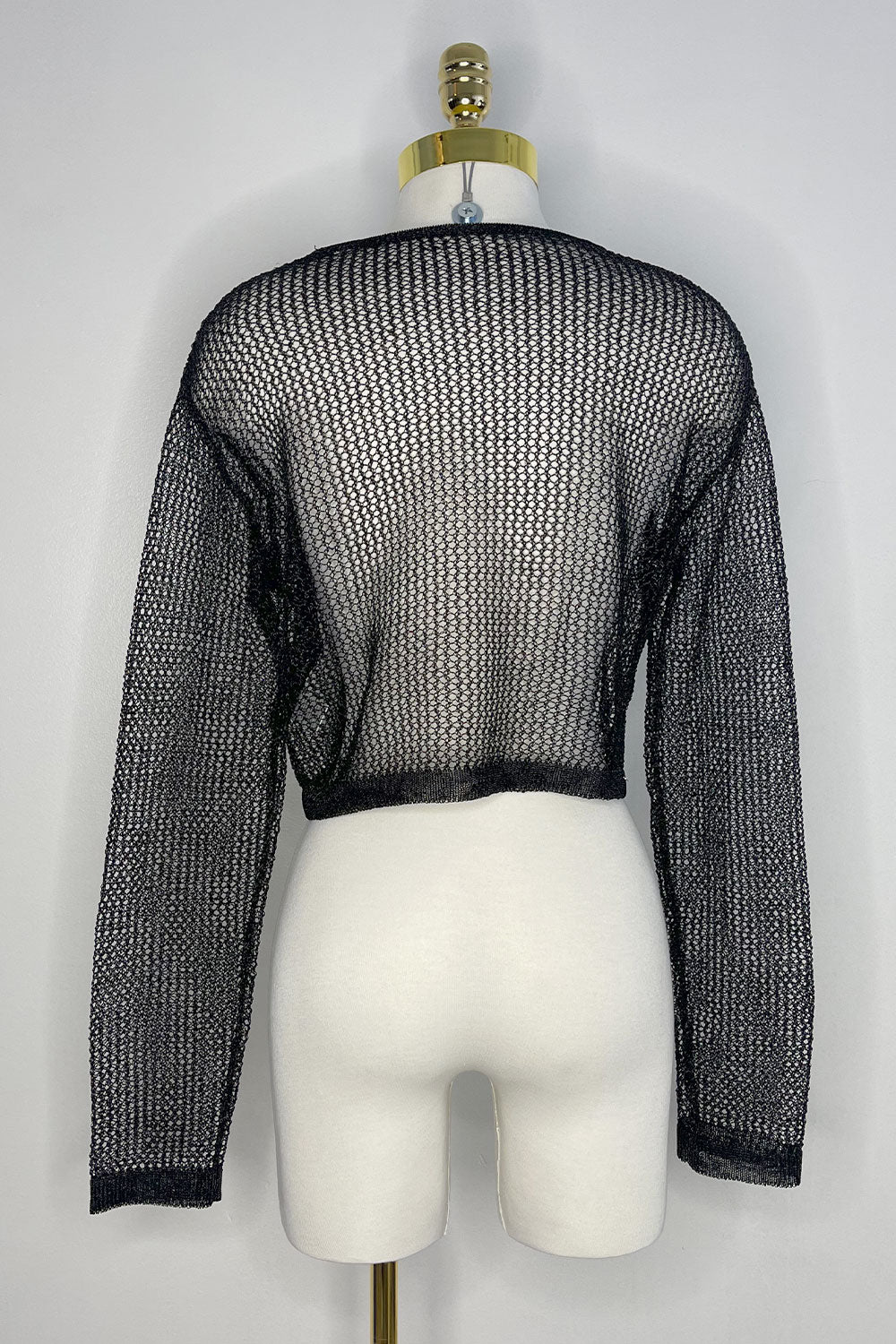 ESTEFANIA SHEER METALLIC TOP