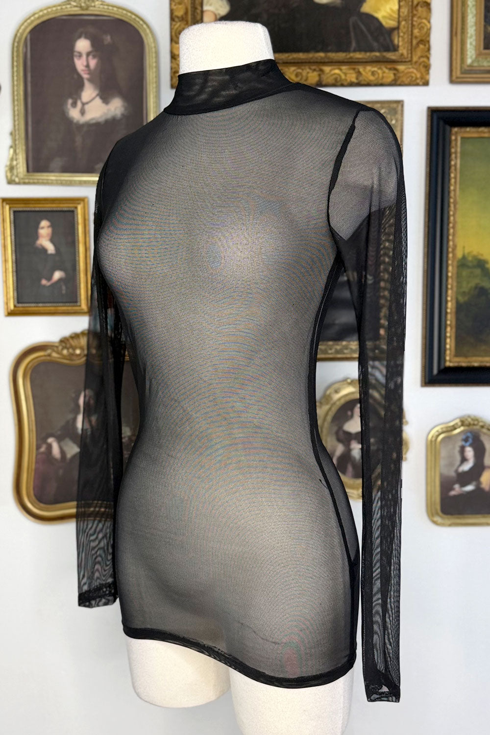 LUCIE MESH SHEER TOP