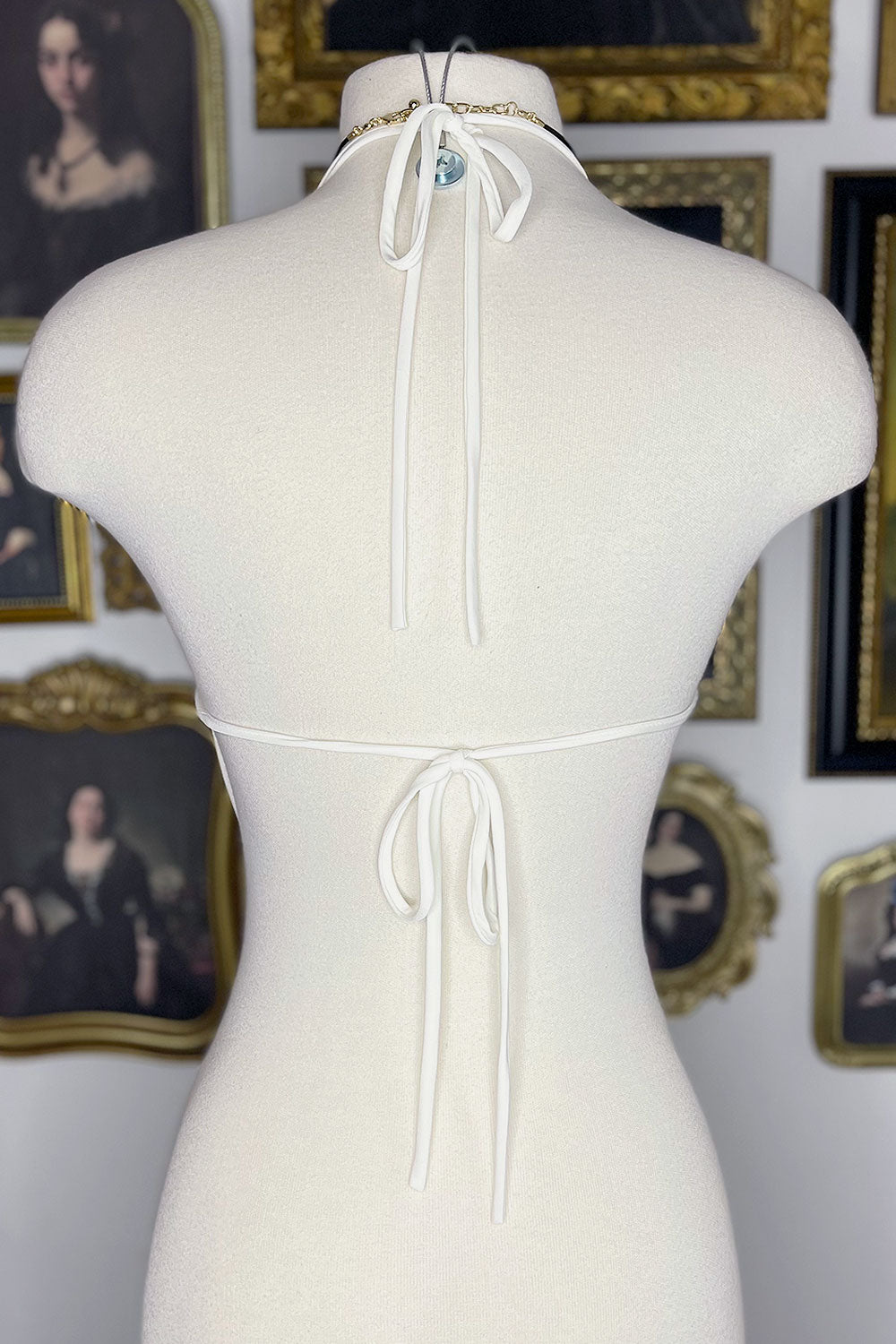 MOLLY OPEN BACK CROP TOP - WHITE