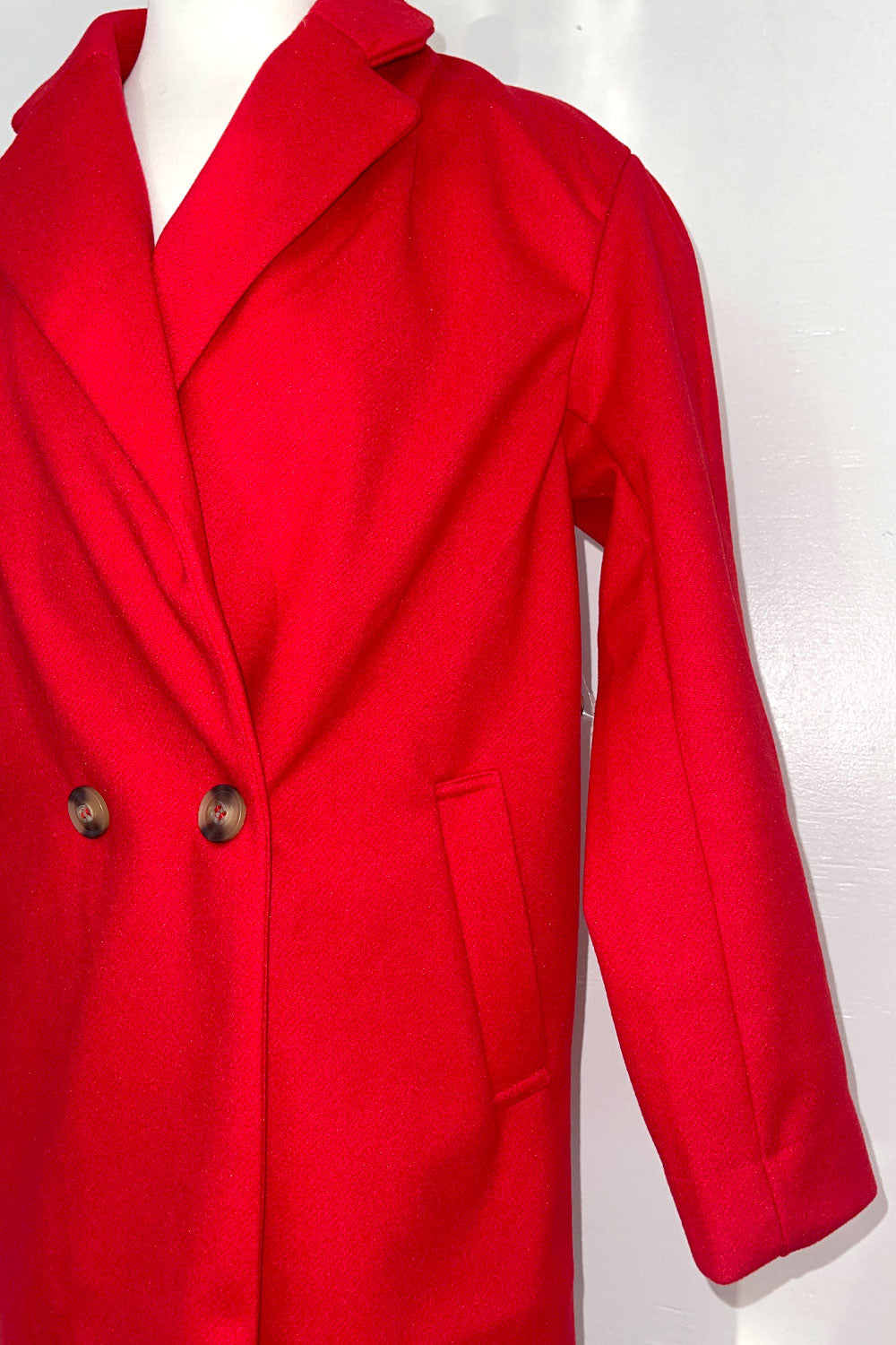 PRISCILLA PEACOAT - RED