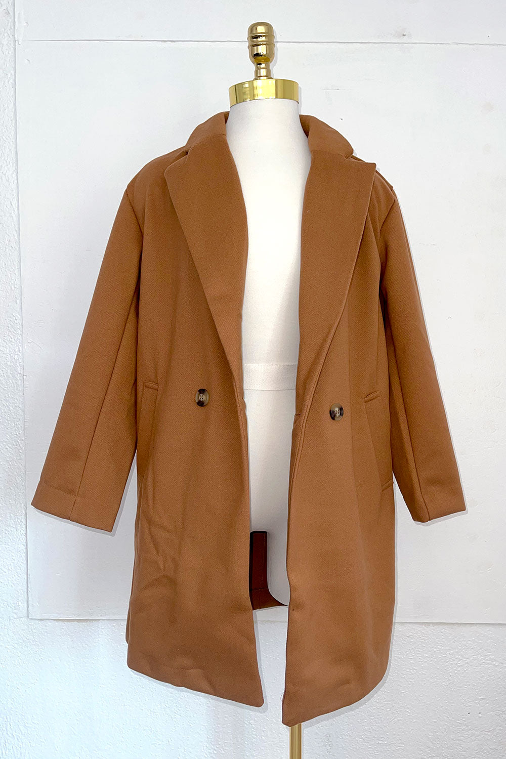 PRISCILLA PEACOAT - TAN