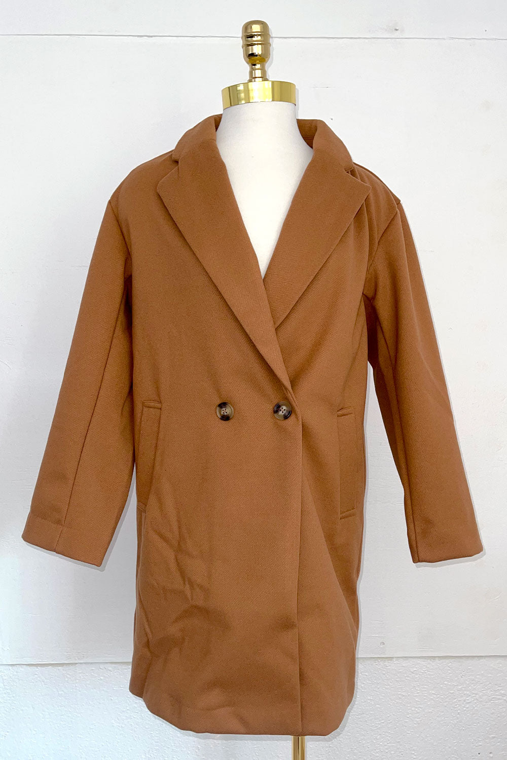 PRISCILLA PEACOAT - TAN
