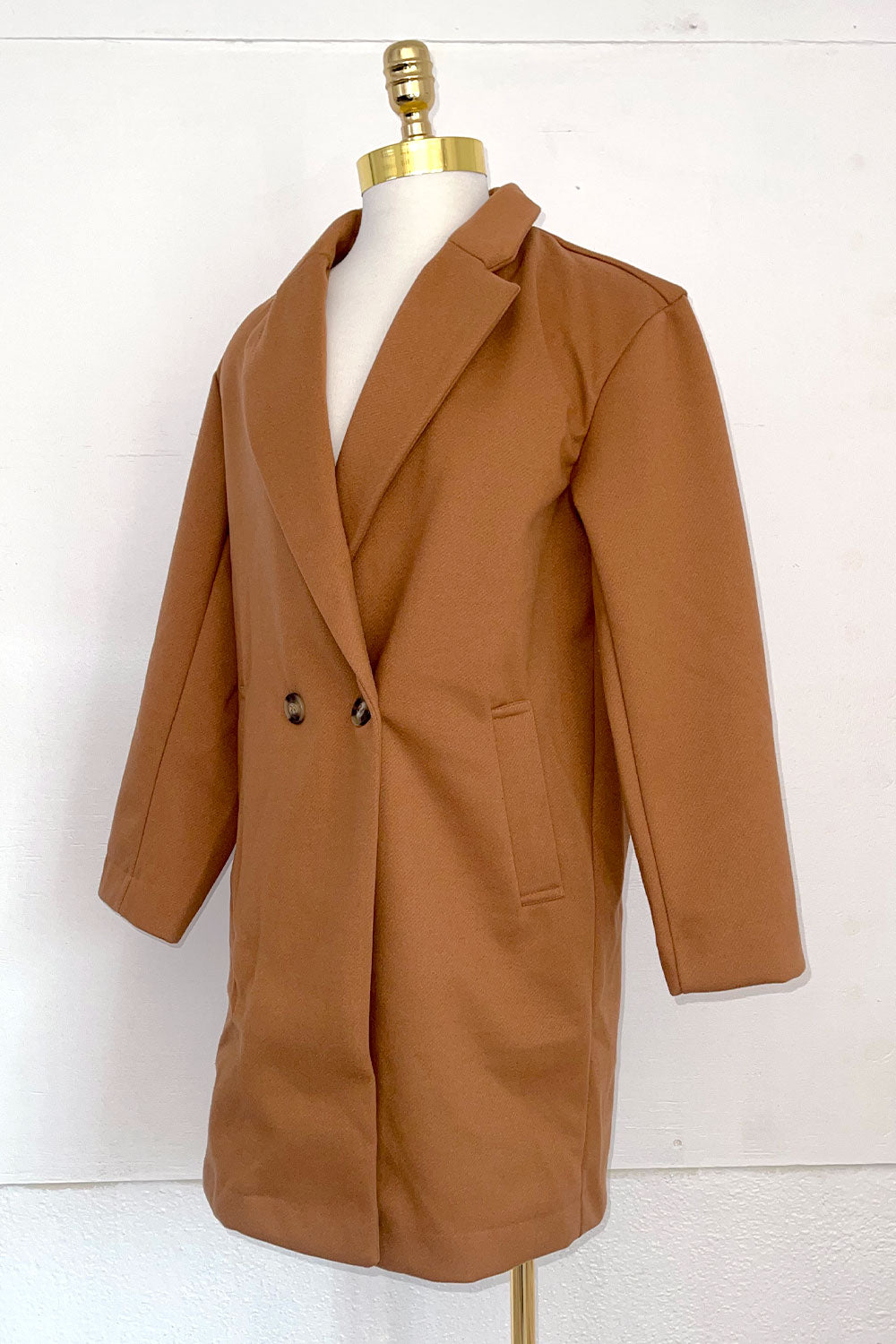 PRISCILLA PEACOAT - TAN