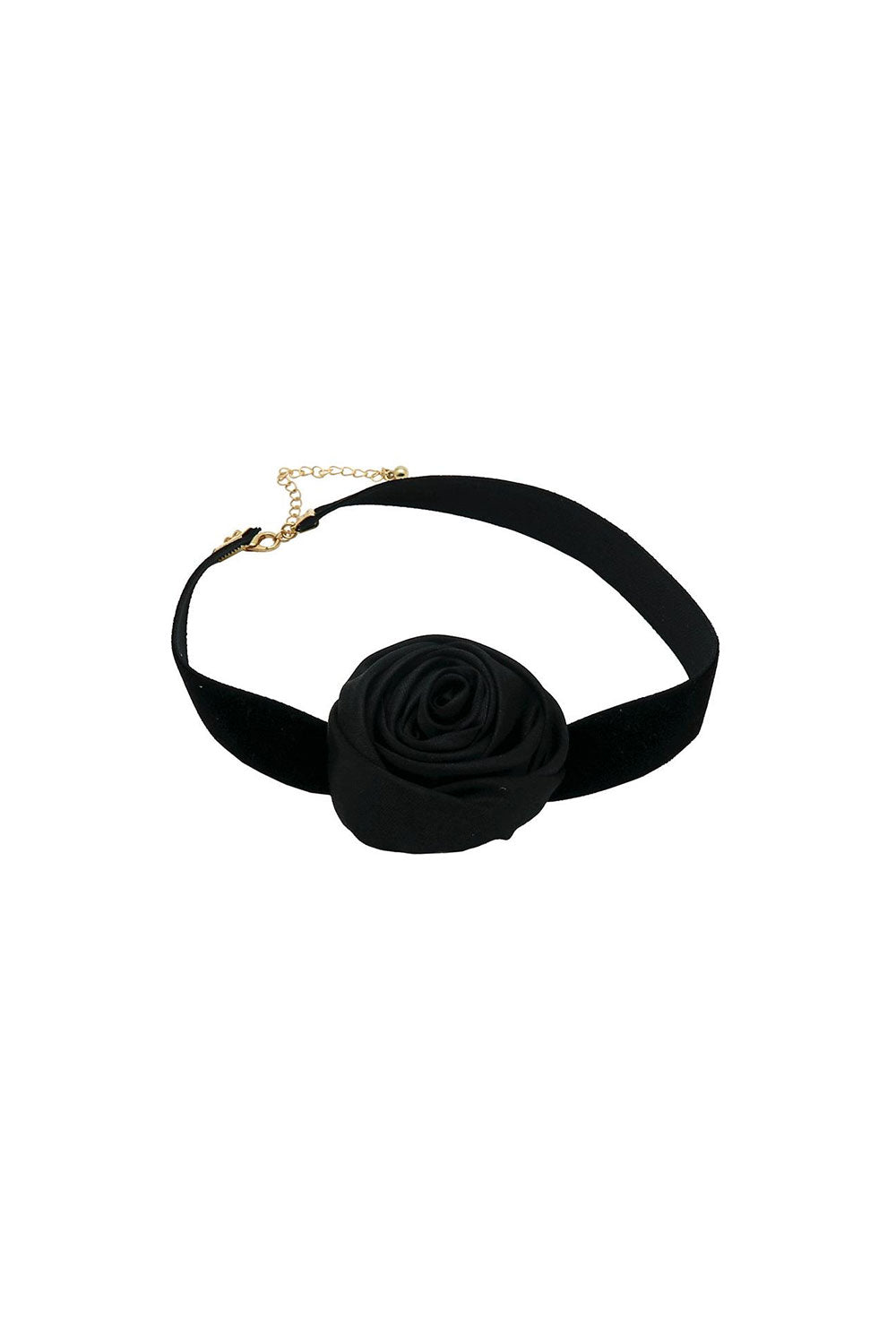 ROSE CHOKER NECKLACE 001 - BLACK