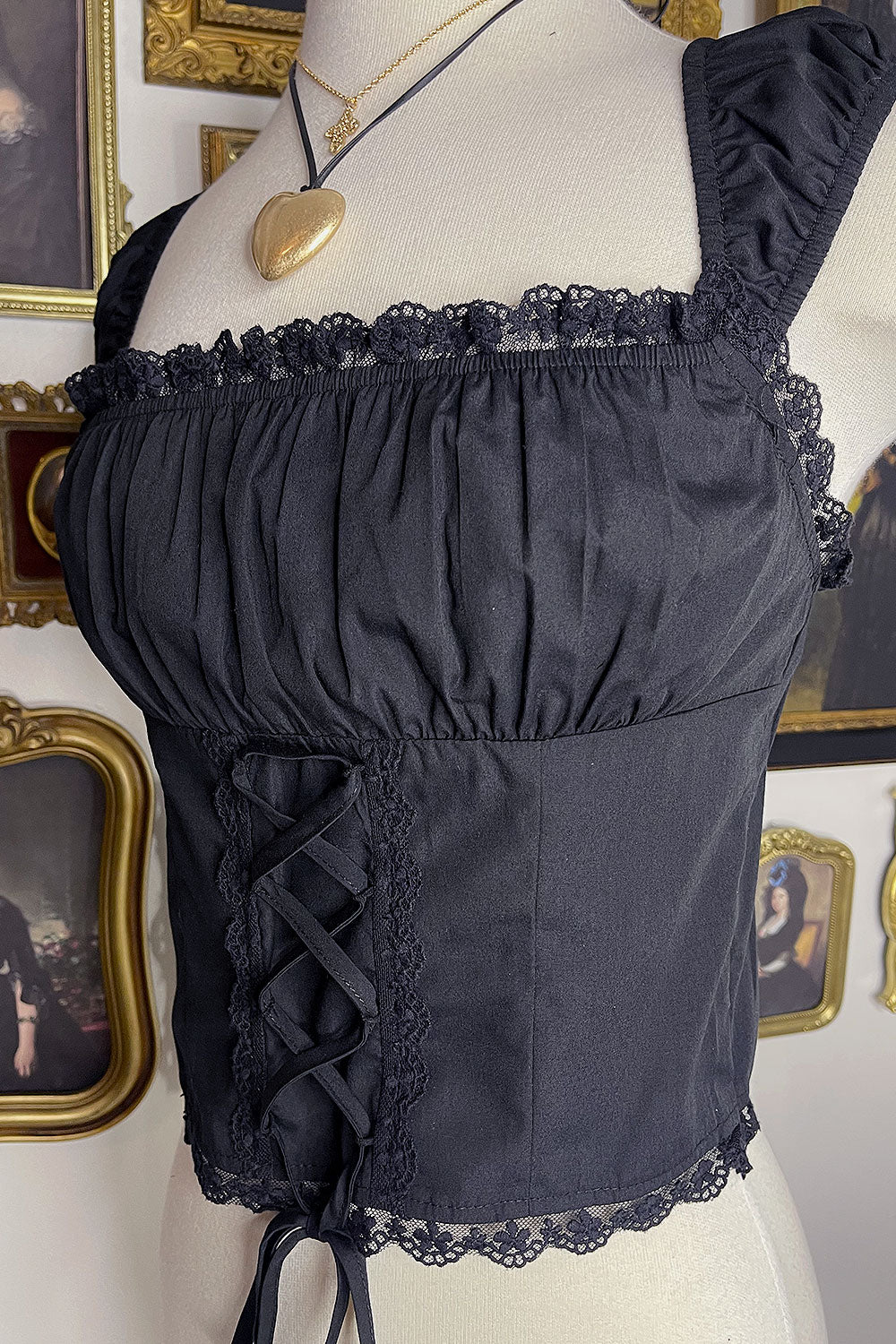 SHERRY LACE TRIM TOP