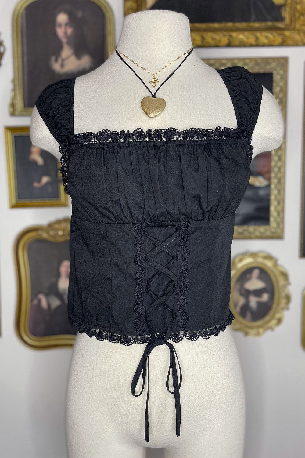 SHERRY LACE TRIM TOP