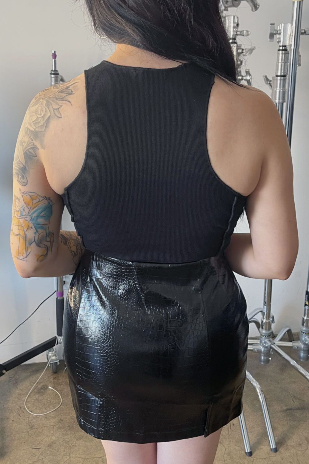 AMY RIBBED CROPPED TANK