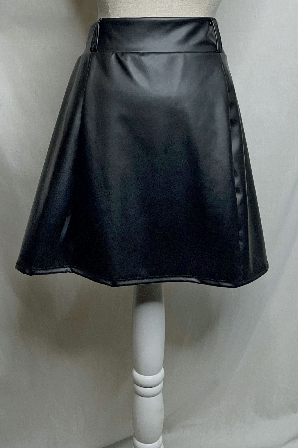 PLUS ANGELICA LEATHER SKIRT