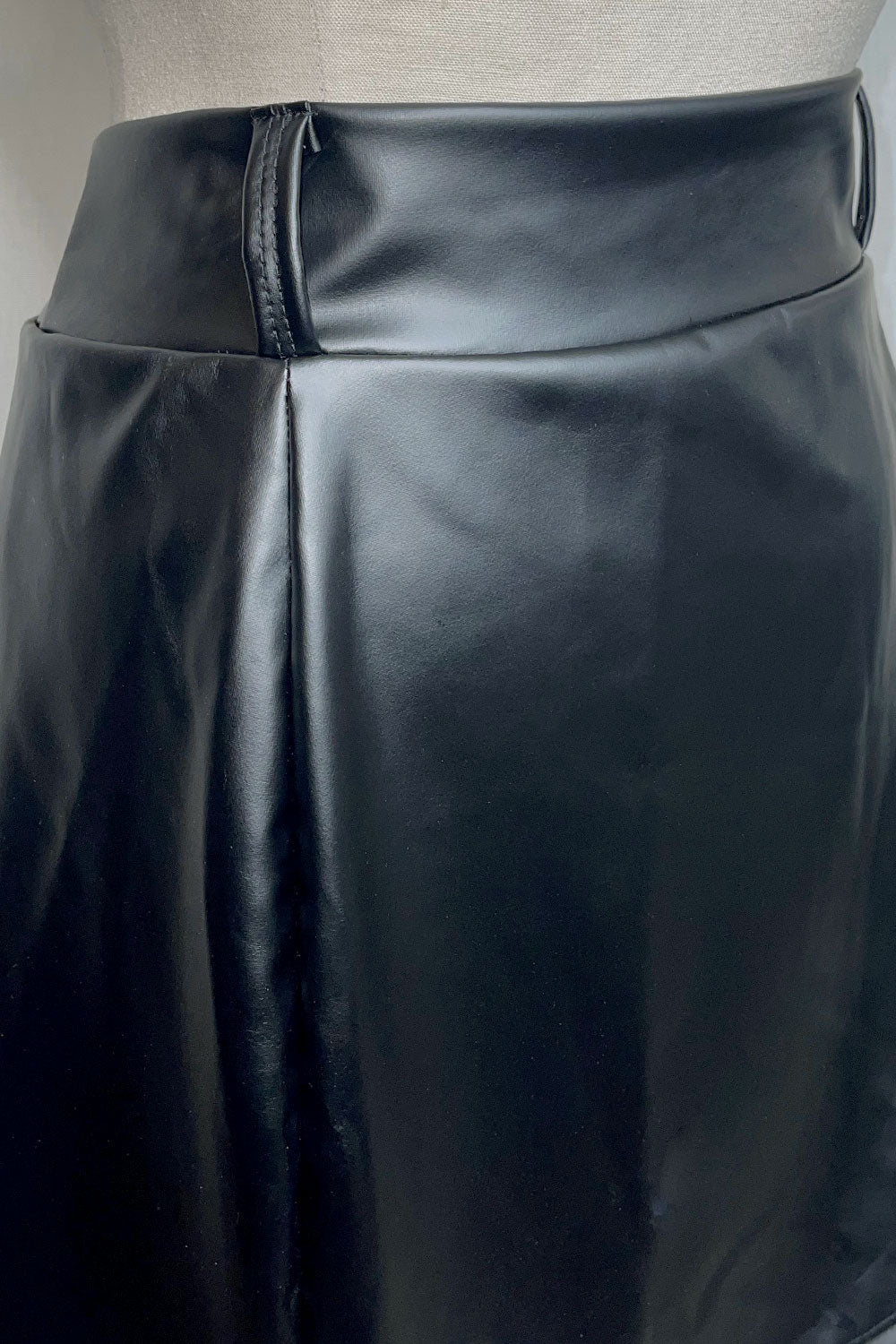 PLUS ANGELICA LEATHER SKIRT