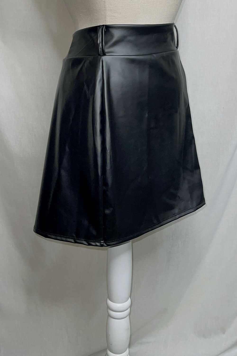 PLUS ANGELICA LEATHER SKIRT