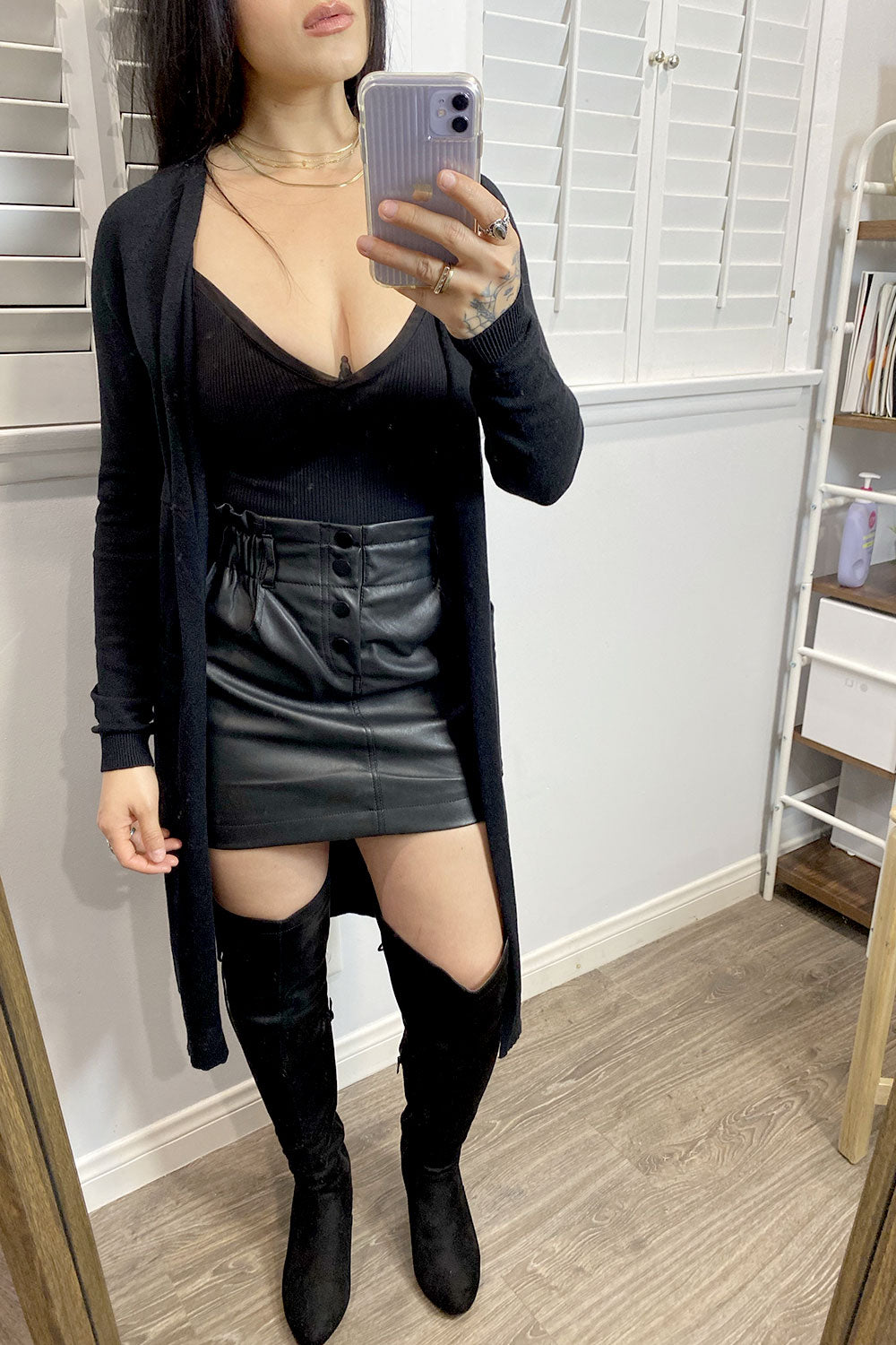 ELECTRA VEGAN LEATHER SKIRT
