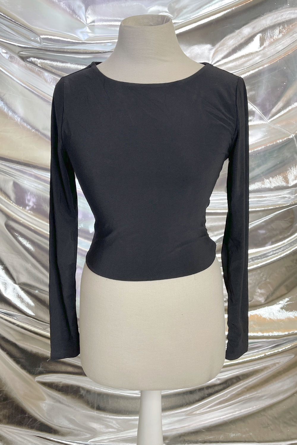 ELVIRA BACK LACE UP LONG SLEEVE TOP