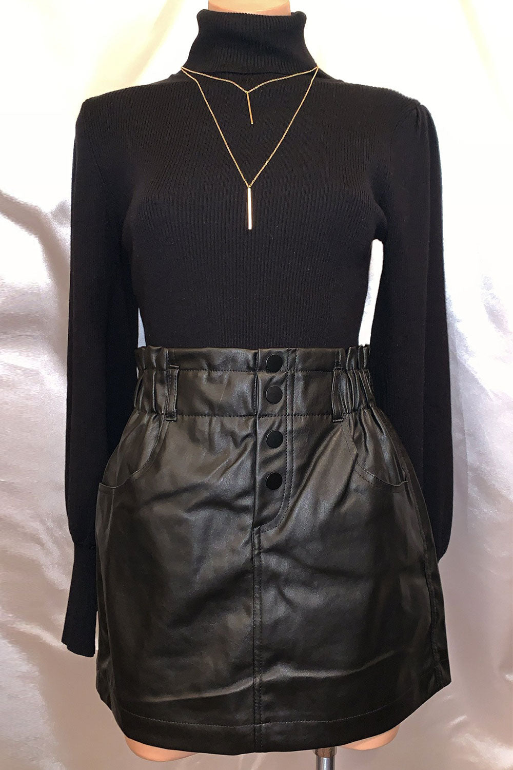 ELECTRA VEGAN LEATHER SKIRT