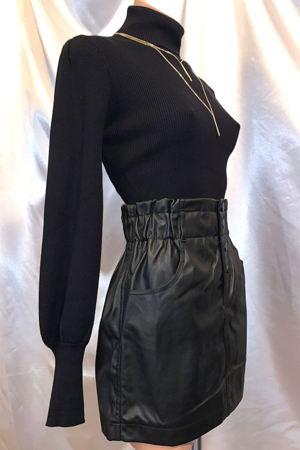 ELECTRA VEGAN LEATHER SKIRT