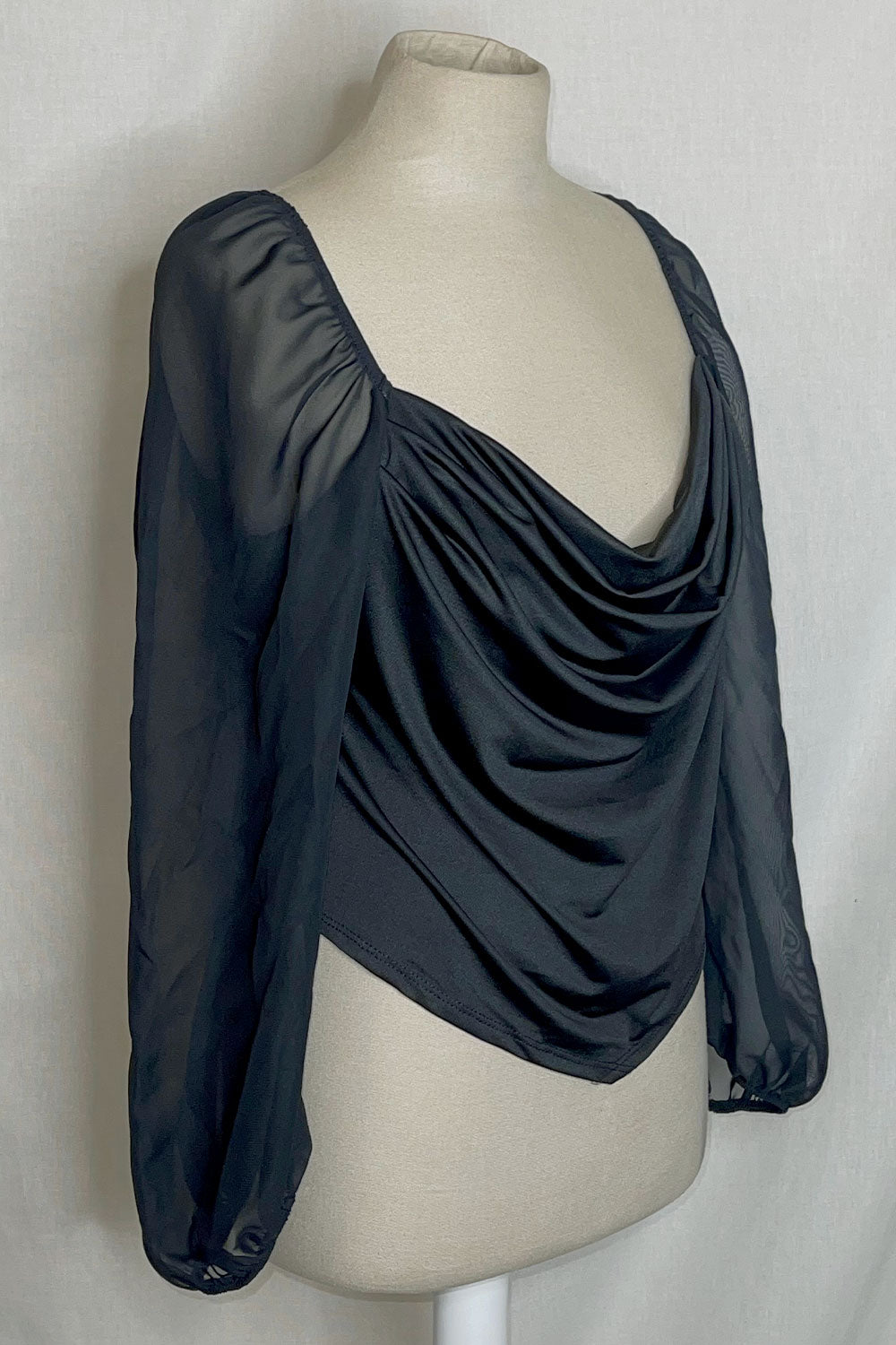 PLUS LORENA COWL NECK TOP