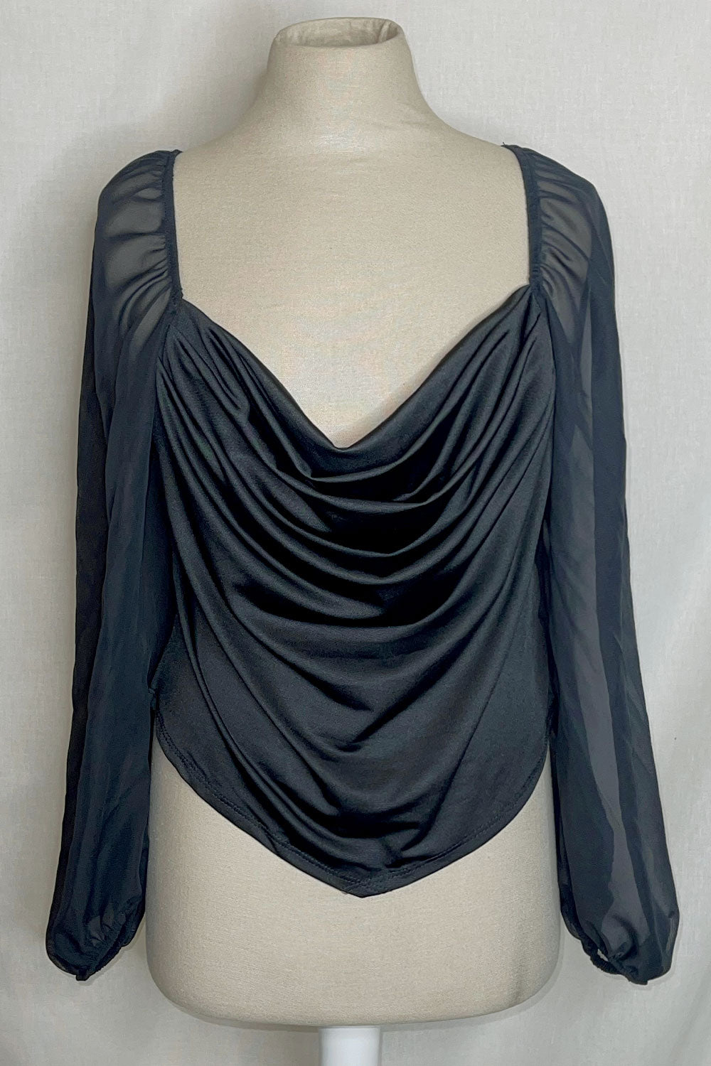 PLUS LORENA COWL NECK TOP