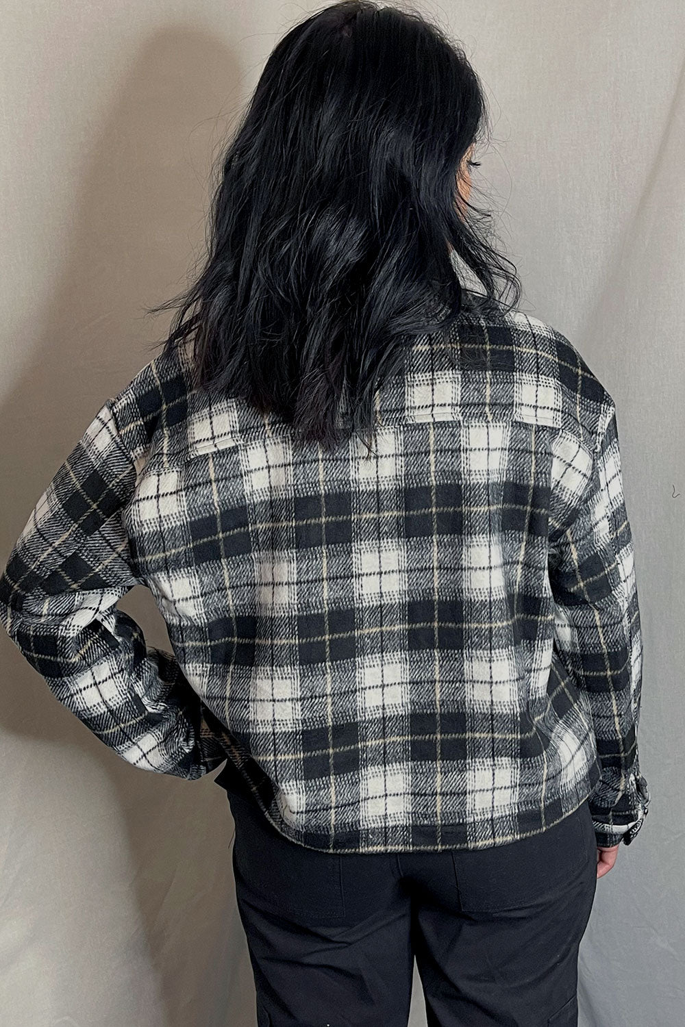 MICHELLE PLAID CROP JACKET