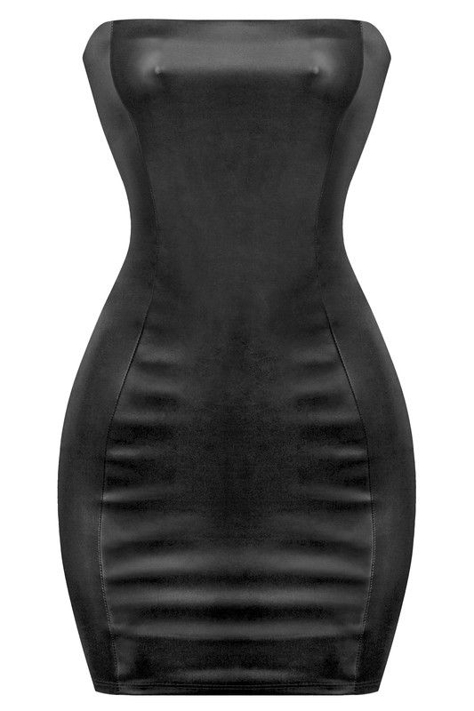 TERESA LEATHER MINI DRESS