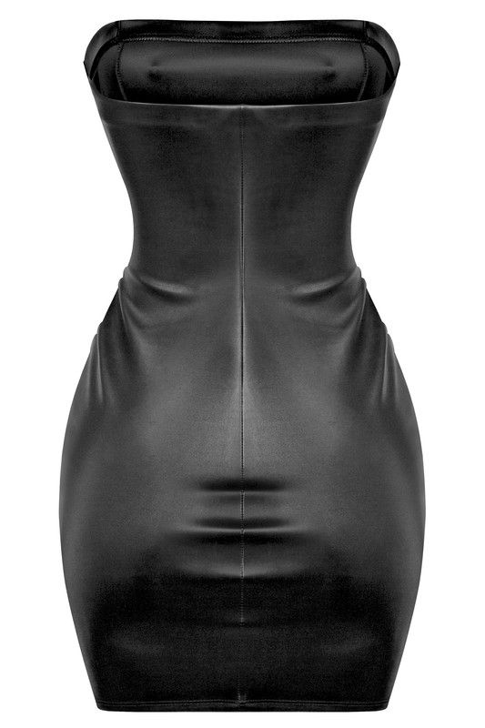 TERESA LEATHER MINI DRESS