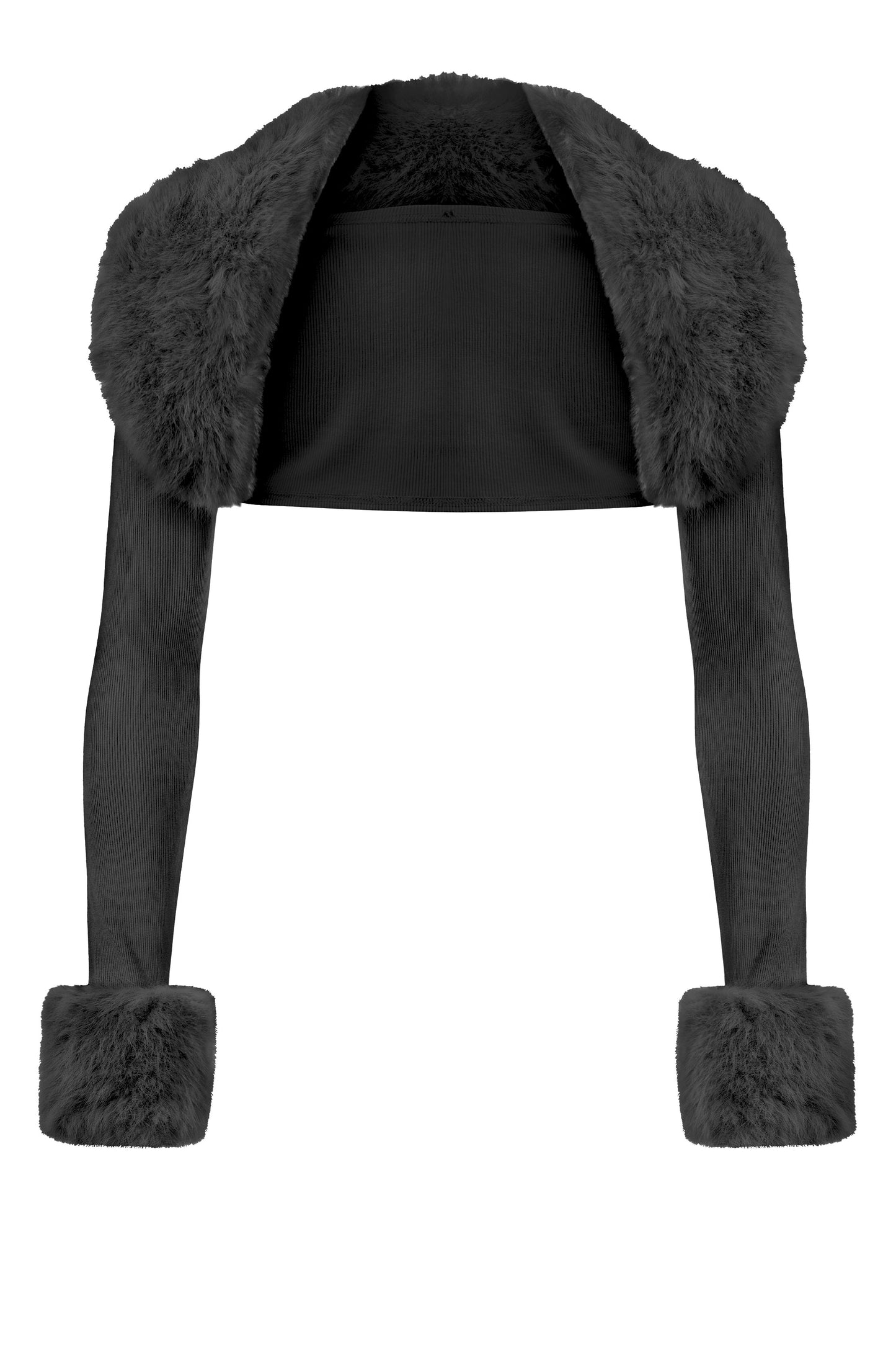 SEANNY FAUX FUR BOLERO