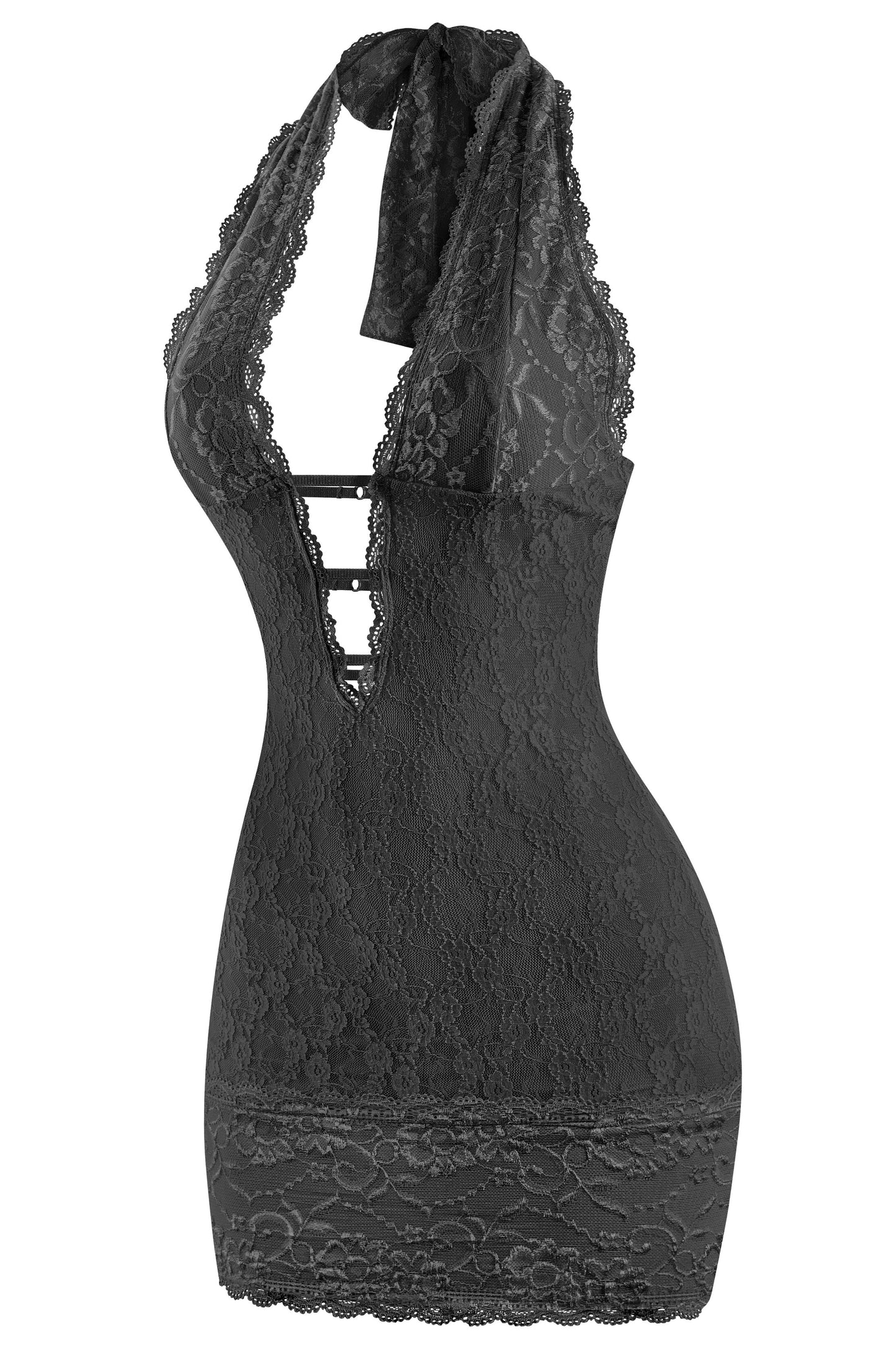 KAREN HALTER LACE MINI DRESS