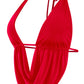 MOLLY OPEN BACK CROP TOP - RED