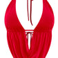 MOLLY OPEN BACK CROP TOP - RED