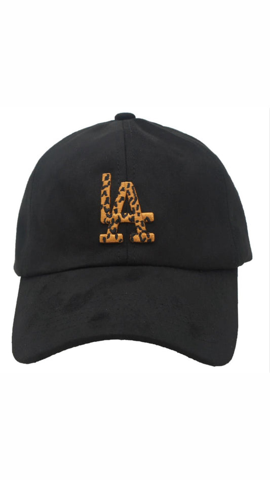 LA HAT - BLACK/LEOPARD