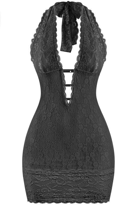 KAREN HALTER LACE MINI DRESS
