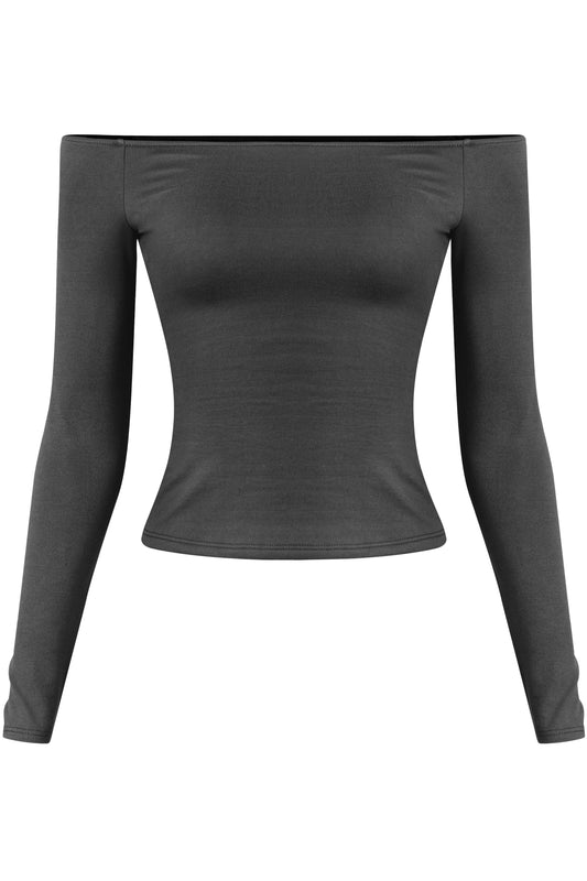 LEXIE LONG SLEEVE OFF SHOULDER TOP