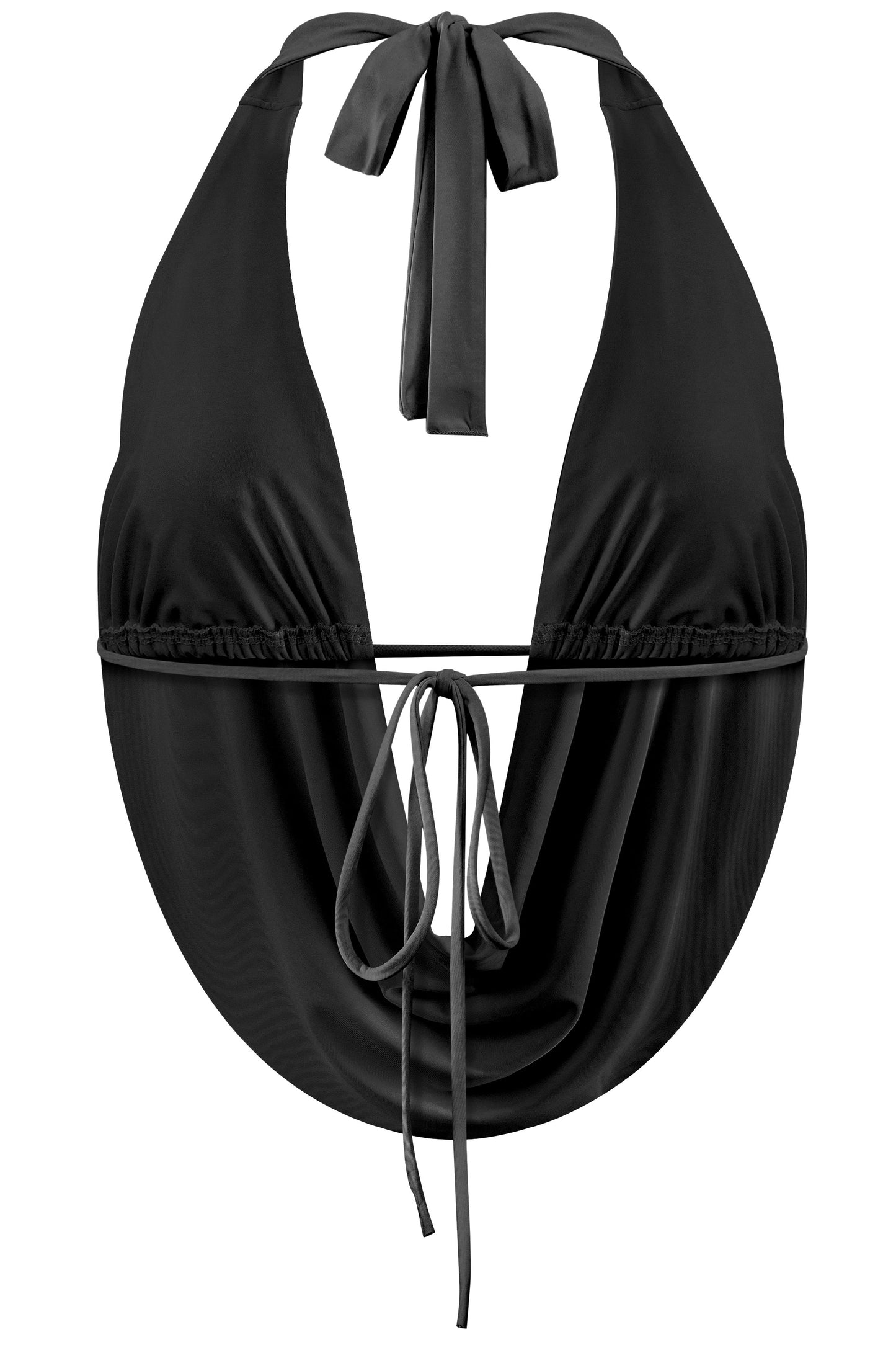 BEKAH OPEN BACK CROP TOP - BLACK