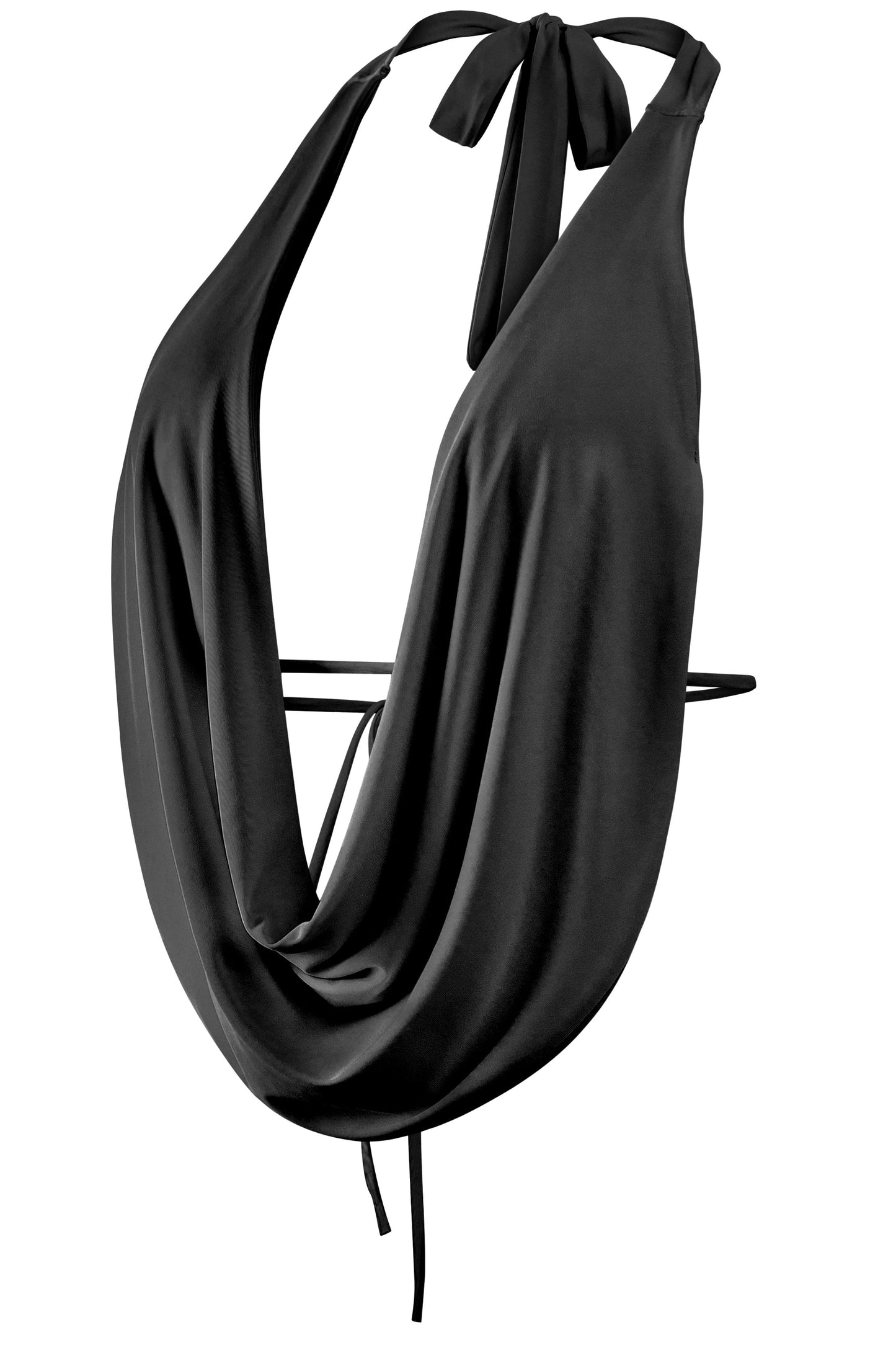 BEKAH OPEN BACK CROP TOP - BLACK