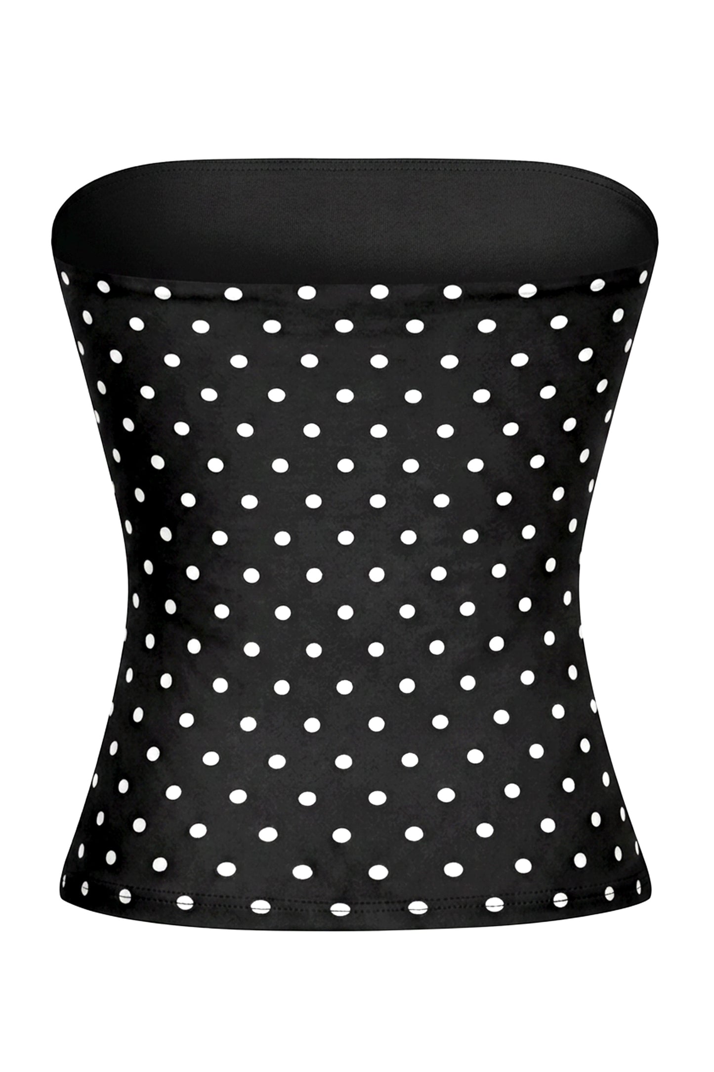 MADDY STRAPLESS POLKA DOT TOP