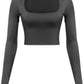 STACY SQUARENECK CROP TOP