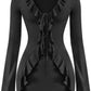 RUBY RUFFLED FRONT TIE MINI DRESS