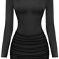 MALLORY MIXED MEDIA MINI DRESS