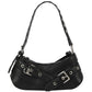 MEXICO D.F. BUCKLE GROMMET SHOULDER PURSE