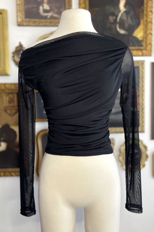 AGATHA ASYMMETRICAL MESH TOP