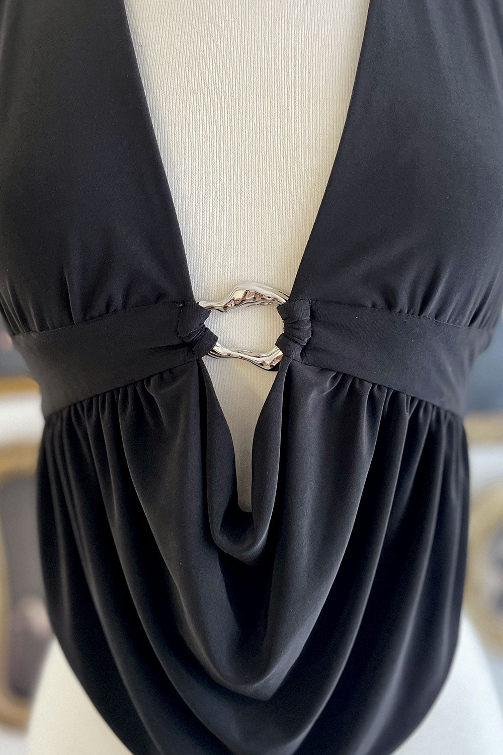 ALLISON HALTER BACKLESS TOP