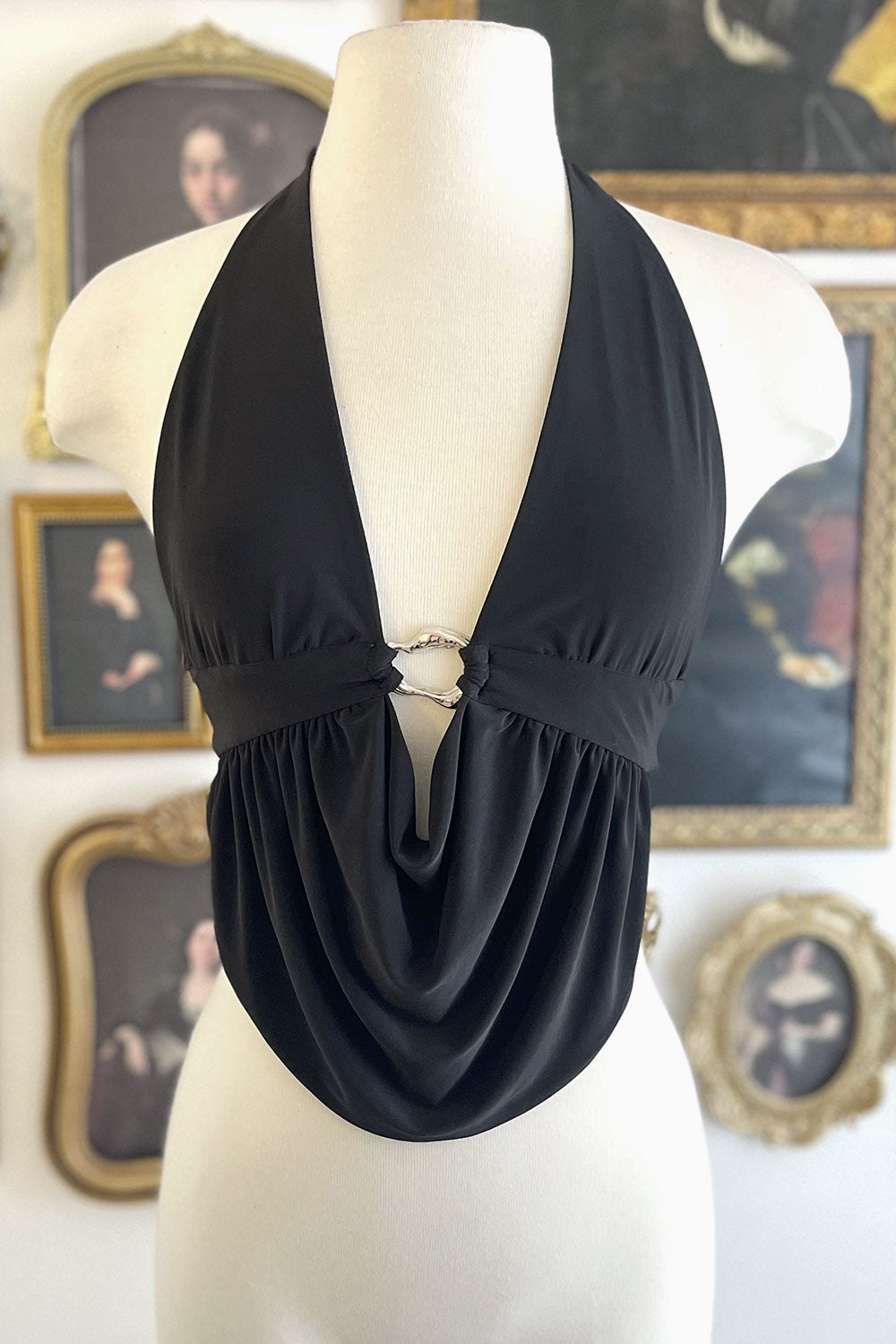 ALLISON HALTER BACKLESS TOP