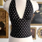 ALLY HALTER POLKA DOT TOP