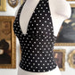 ALLY HALTER POLKA DOT TOP