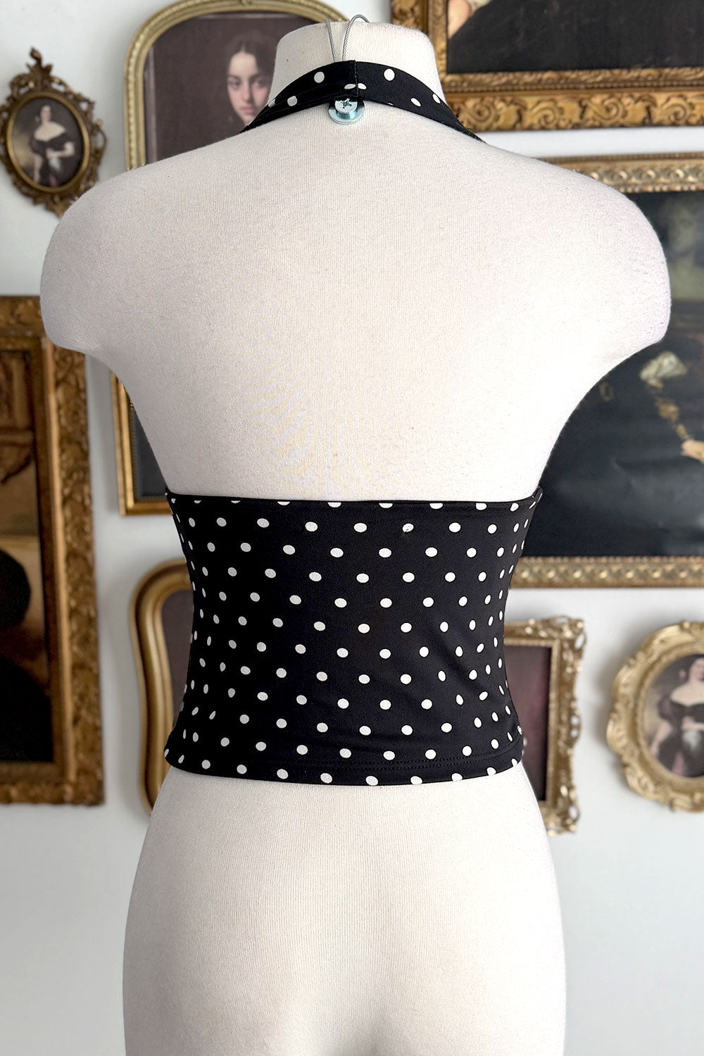ALLY HALTER POLKA DOT TOP